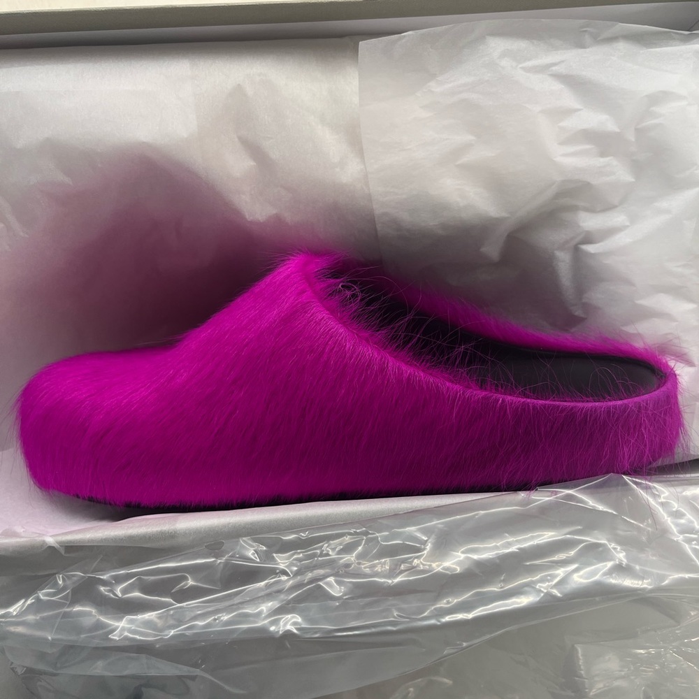 MARNI Pink Fussbett Sabot Loafers